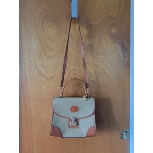 Vintage Dooney & Bourke Beige Leather Duck crossbody